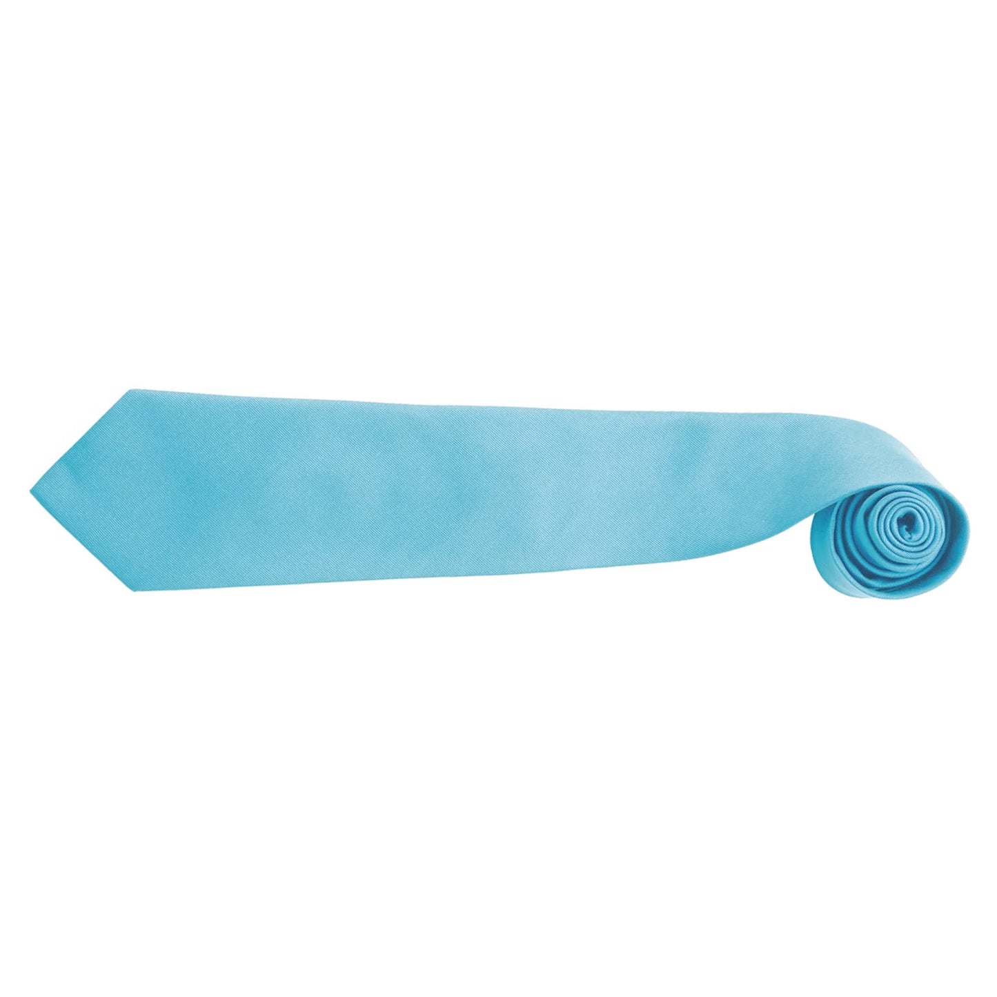 Turquoise - Back - Premier Mens Fashion ”Colours” Work Clip On Tie (Pack of 2)