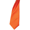 Terracotta - Front - Premier Colours Mens Satin Clip Tie (Pack of 2)