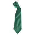 Emerald - Front - Premier Colours Mens Satin Clip Tie (Pack of 2)