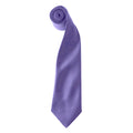 Purple - Front - Premier Colours Mens Satin Clip Tie (Pack of 2)