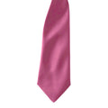 Red - Front - Premier Colours Mens Satin Clip Tie (Pack of 2)