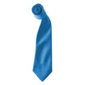 Sapphire - Front - Premier Colours Mens Satin Clip Tie (Pack of 2)