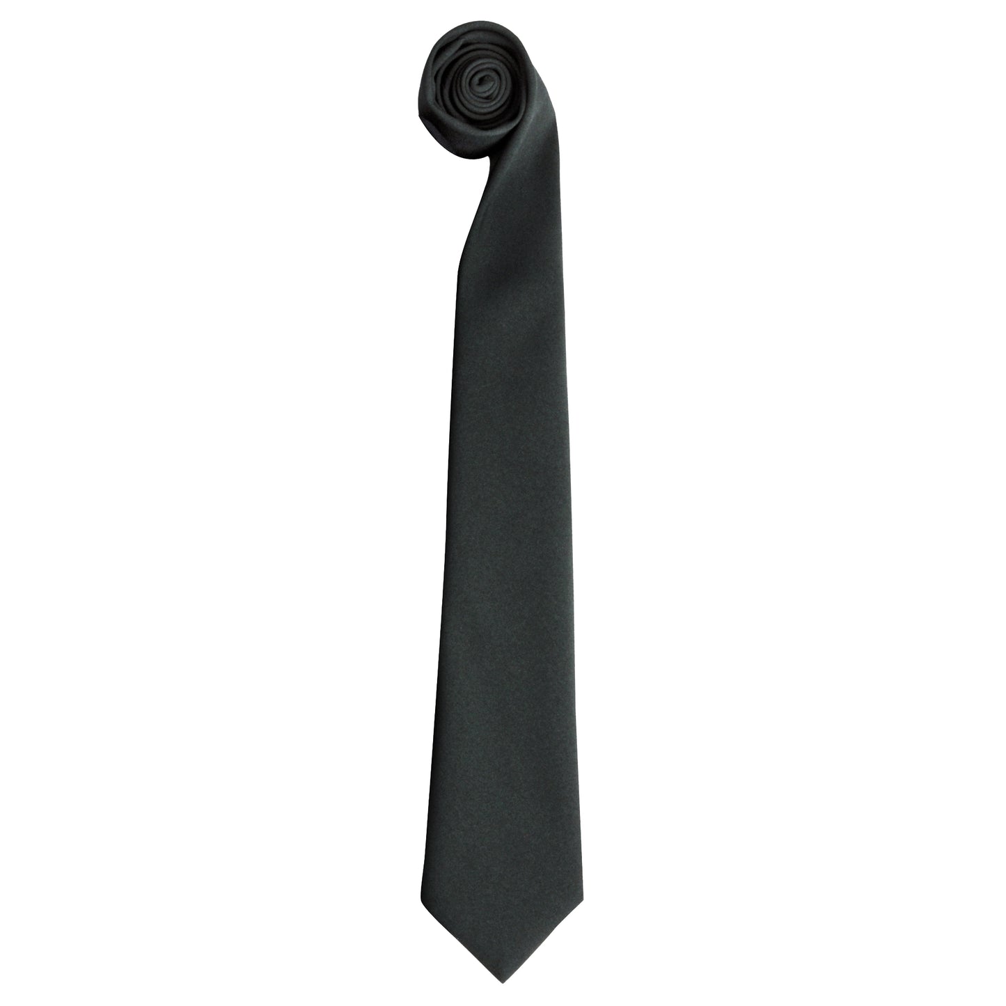 Black - Front - Premier Tie - Men Plain Work Tie (Pack of 2)