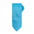 Turquoise - Front - Premier Mens Micro Waffle Formal Work Tie (Pack of 2)