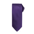 Purple - Front - Premier Mens Micro Waffle Formal Work Tie (Pack of 2)