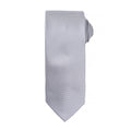 Silver - Front - Premier Mens Micro Waffle Formal Work Tie (Pack of 2)