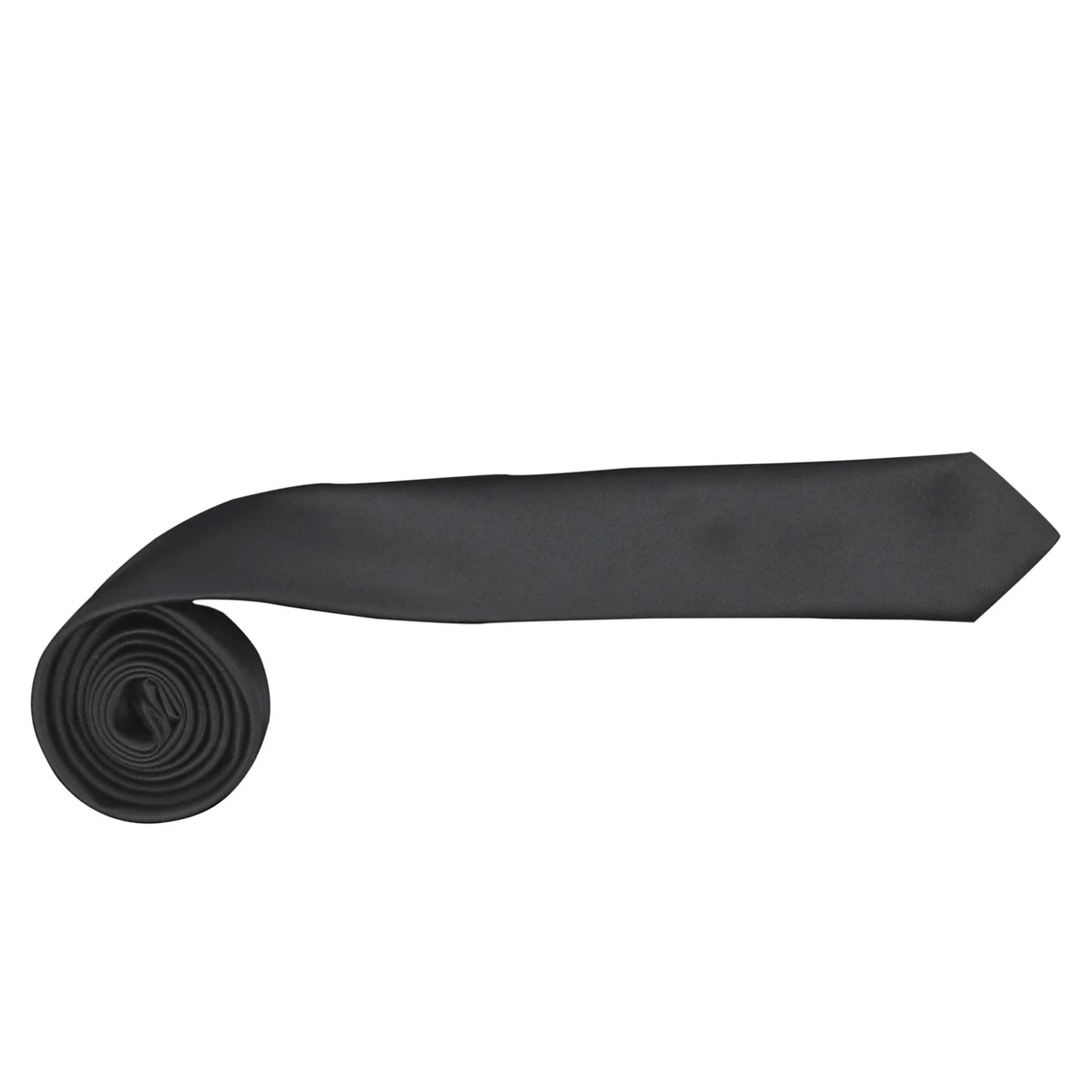Black - Back - Premier Tie - Mens Slim Retro Work Tie (Pack of 2)