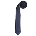Navy - Front - Premier Tie - Mens Slim Retro Work Tie (Pack of 2)