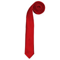 Red - Front - Premier Tie - Mens Slim Retro Work Tie (Pack of 2)