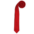 White - Front - Premier Tie - Mens Slim Retro Work Tie (Pack of 2)