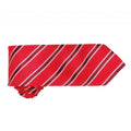 Red- Burgundy - Back - Premier Mens Waffle Stripe Formal Business Tie (Pack of 2)