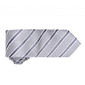 Silver-Dark Grey - Back - Premier Mens Waffle Stripe Formal Business Tie (Pack of 2)