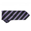 Navy-Silver - Front - Premier Mens Waffle Stripe Formal Business Tie (Pack of 2)