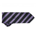 Black-Rich Violet - Back - Premier Mens Waffle Stripe Formal Business Tie (Pack of 2)
