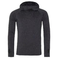 Black Slate Melange - Front - AWDis Just Cool Mens Cowl Neck Long Sleeve Baselayer Top (Pack of 2)