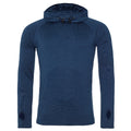Navy Melange - Front - AWDis Just Cool Mens Cowl Neck Long Sleeve Baselayer Top (Pack of 2)