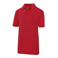 Fire Red - Front - AWDis Just Cool Kids Unisex Sports Polo Plain Shirt