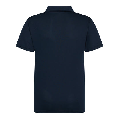 Jet Black - Side - AWDis Just Cool Kids Unisex Sports Polo Plain Shirt