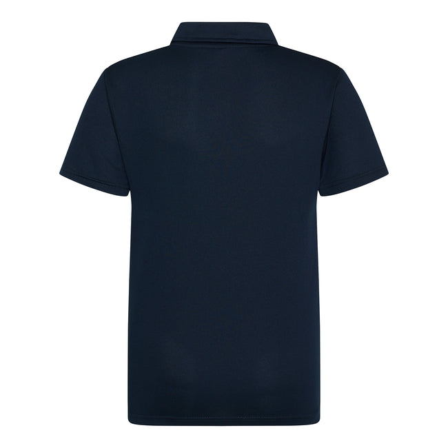 French Navy - Back - AWDis Just Cool Kids Unisex Sports Polo Plain Shirt