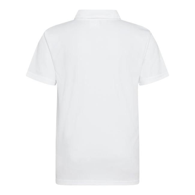 Arctic White - Back - AWDis Just Cool Kids Unisex Sports Polo Plain Shirt