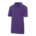 Purple - Front - AWDis Just Cool Kids Unisex Sports Polo Plain Shirt