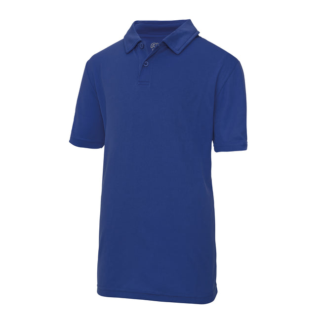 Royal - Front - AWDis Just Cool Kids Unisex Sports Polo Plain Shirt