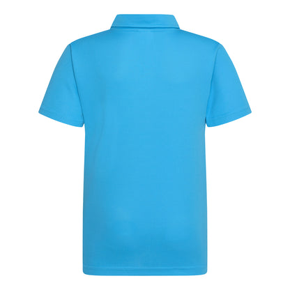 Sapphire - Back - AWDis Just Cool Kids Unisex Sports Polo Plain Shirt