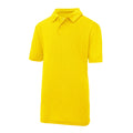 Sun Yellow - Front - AWDis Just Cool Kids Unisex Sports Polo Plain Shirt