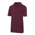 Burgundy - Front - AWDis Just Cool Kids Unisex Sports Polo Plain Shirt