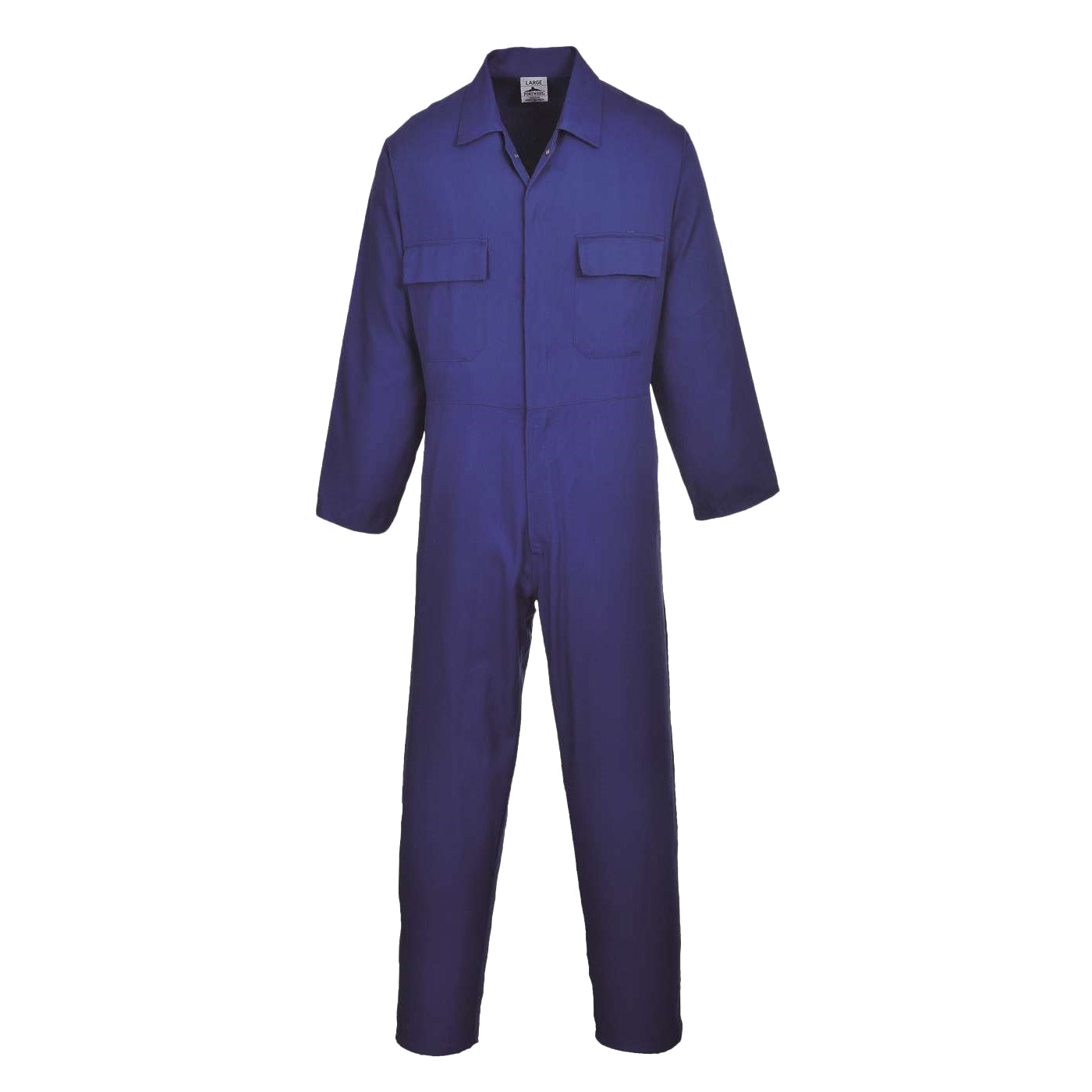 Royal - Front - Portwest Mens Euro Work Polycotton Coverall (S999) - Workwear (Pack of 2)