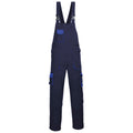Navy-Royal - Front - Portwest Contrast Bib & Brace - Workwear (Pack of 2)
