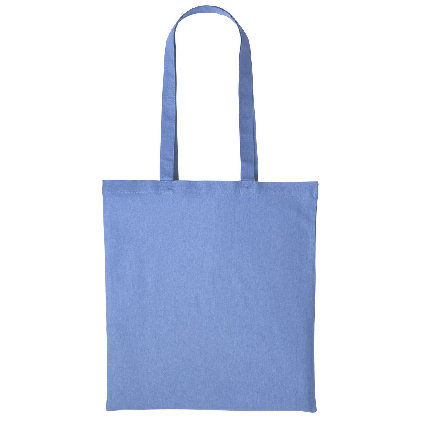 Cornflower Blue - Front - Nutshell Plain Strong Shoulder Shopper Bag (Pack of 2)
