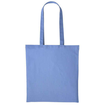 Cornflower Blue - Front - Nutshell Plain Strong Shoulder Shopper Bag (Pack of 2)