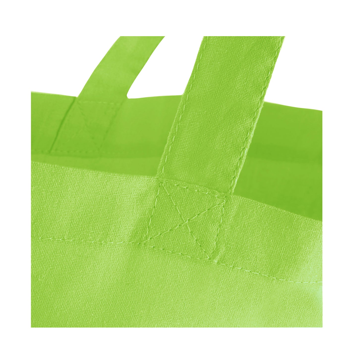 Lime Green - Back - Westford Mill Short Handle Bag For Life (Pack of 2)