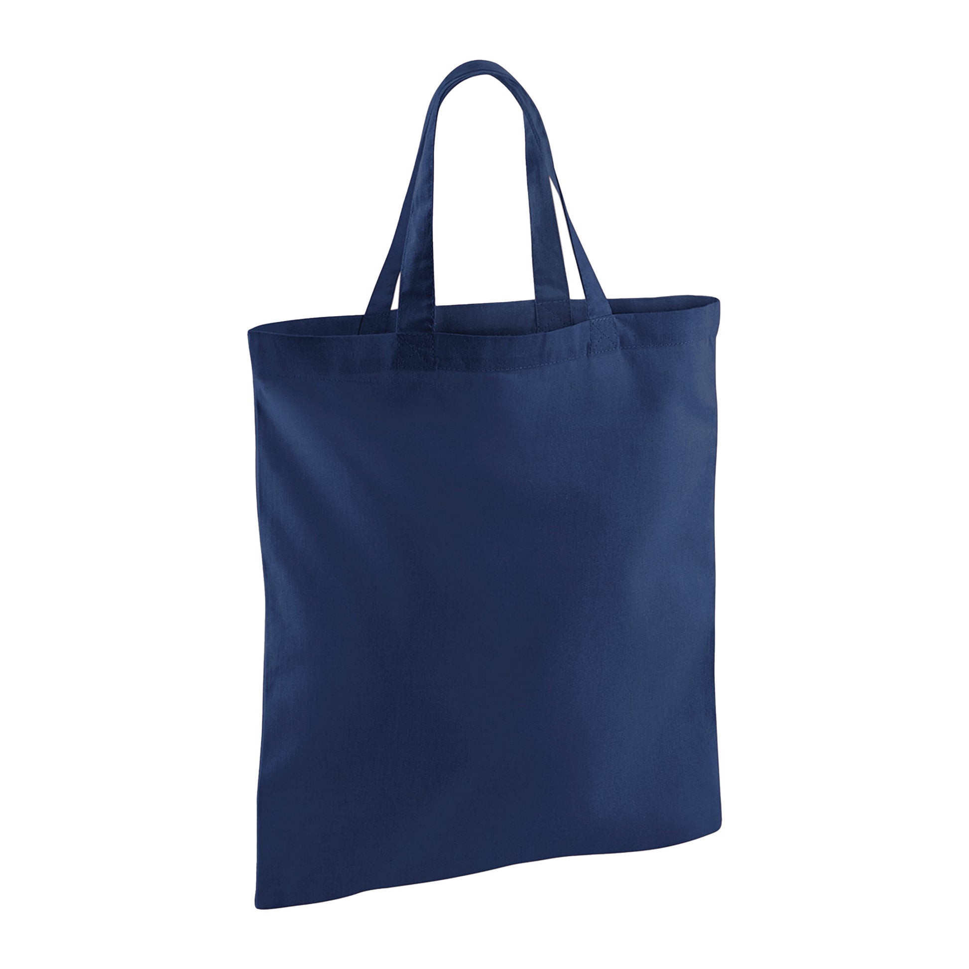 French Navy - Front - Westford Mill Short Handle Bag For Life (Pack of 2)