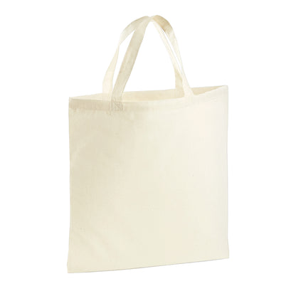 Natural - Front - Westford Mill Short Handle Bag For Life (Pack of 2)