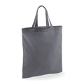 Graphite Grey - Front - Westford Mill Short Handle Bag For Life (Pack of 2)