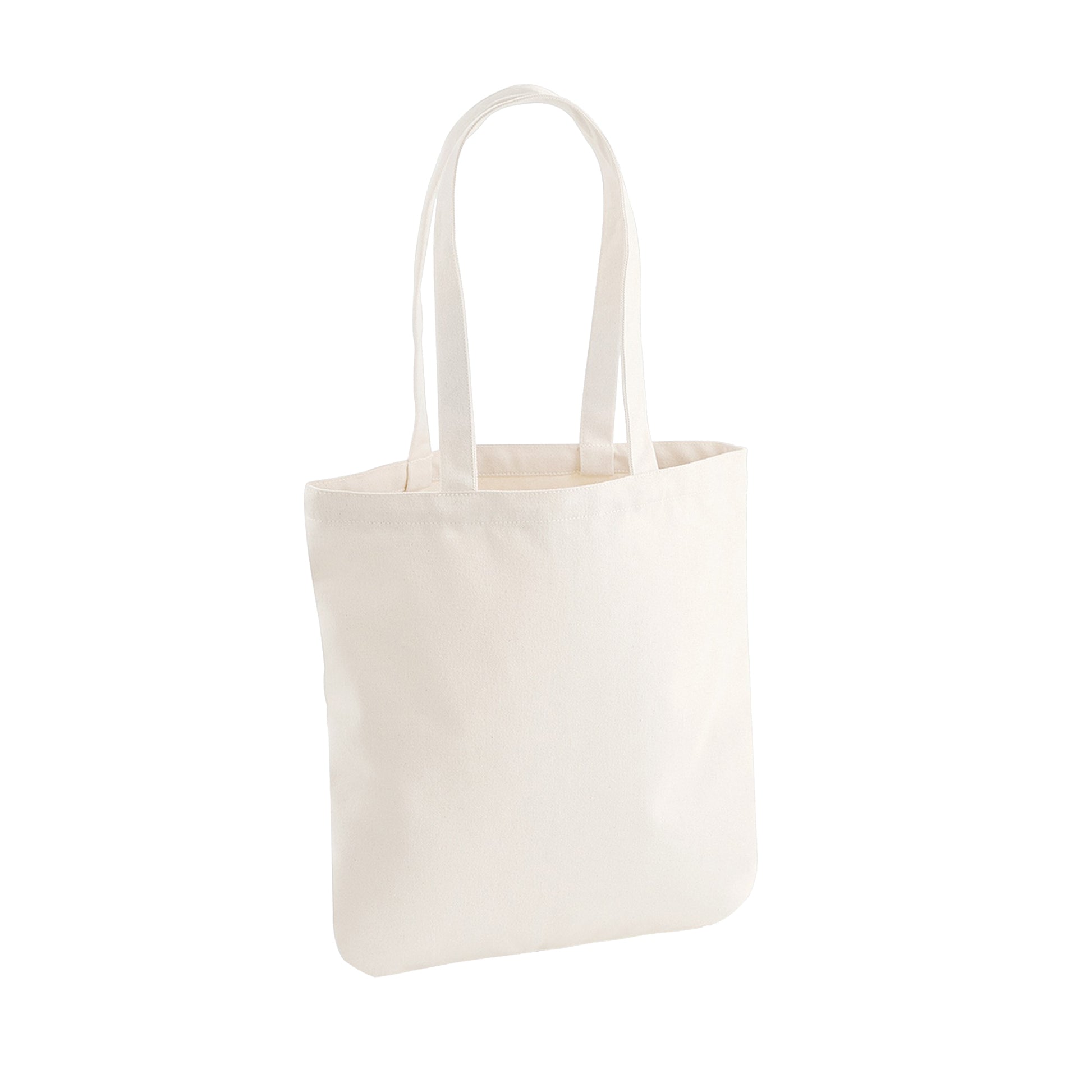 Natural - Front - Westford Mill EarthAware Organic Cotton Spring Tote Bag (Pack of 2)