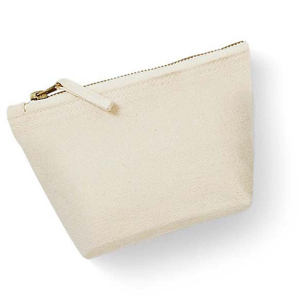 Natural - Back - Westford Mill Canvas Accessory Bag (Pack of 2)