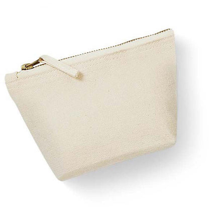 Natural - Back - Westford Mill Canvas Accessory Bag (Pack of 2)