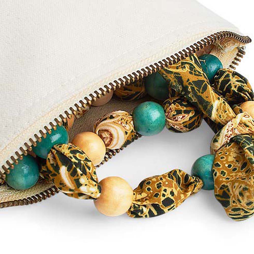 Natural - Side - Westford Mill Canvas Accessory Bag (Pack of 2)