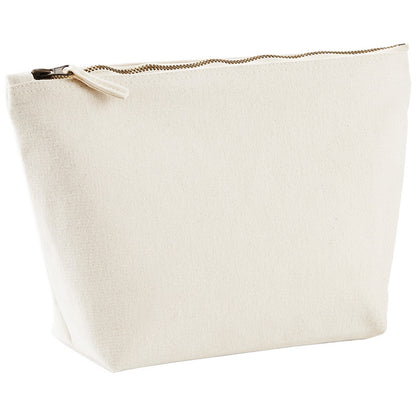 Natural - Front - Westford Mill Canvas Accessory Bag (Pack of 2)