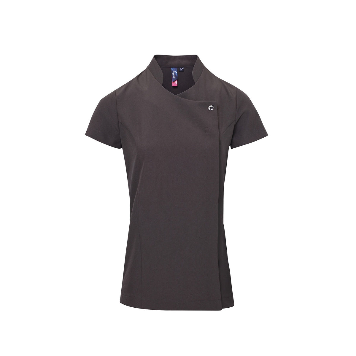 Dark Grey - Front - Premier Ladies-Womens *Blossom* Tunic - Health Beauty & Spa - Workwear (Pack of 2)