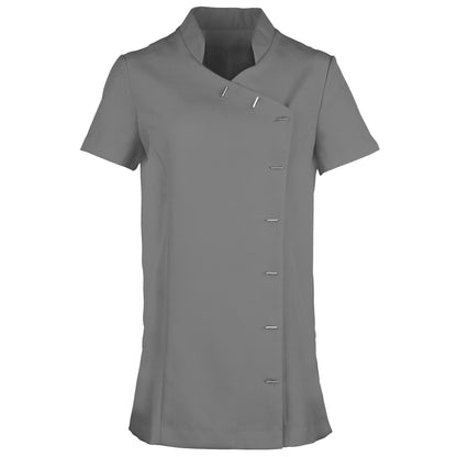 Dark Grey - Front - Premier Womens-Ladies *Orchid* Tunic - Health Beauty & Spa - Workwear (Pack of 2)