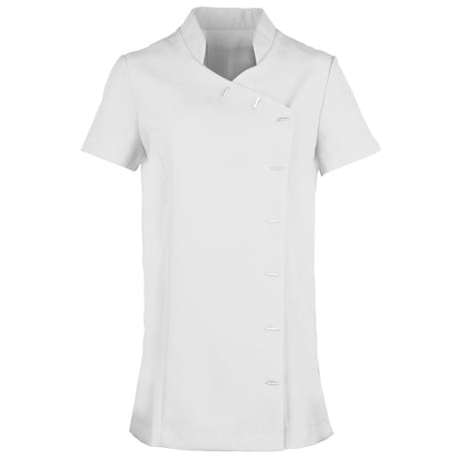 White - Front - Premier Womens-Ladies *Orchid* Tunic - Health Beauty & Spa - Workwear (Pack of 2)