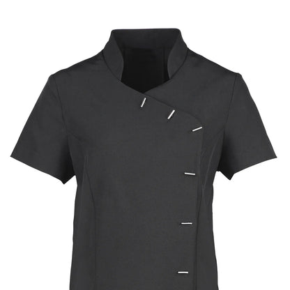 Black - Back - Premier Womens-Ladies *Orchid* Tunic - Health Beauty & Spa - Workwear (Pack of 2)