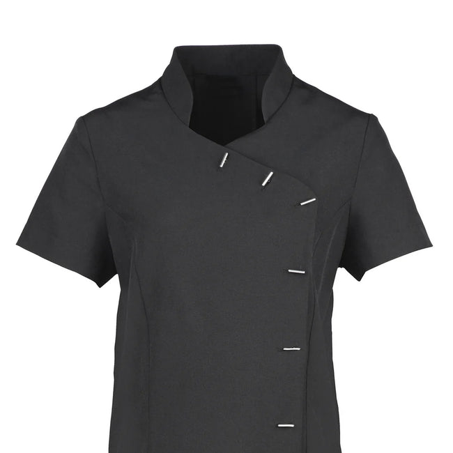 Black - Back - Premier Womens-Ladies *Orchid* Tunic - Health Beauty & Spa - Workwear (Pack of 2)