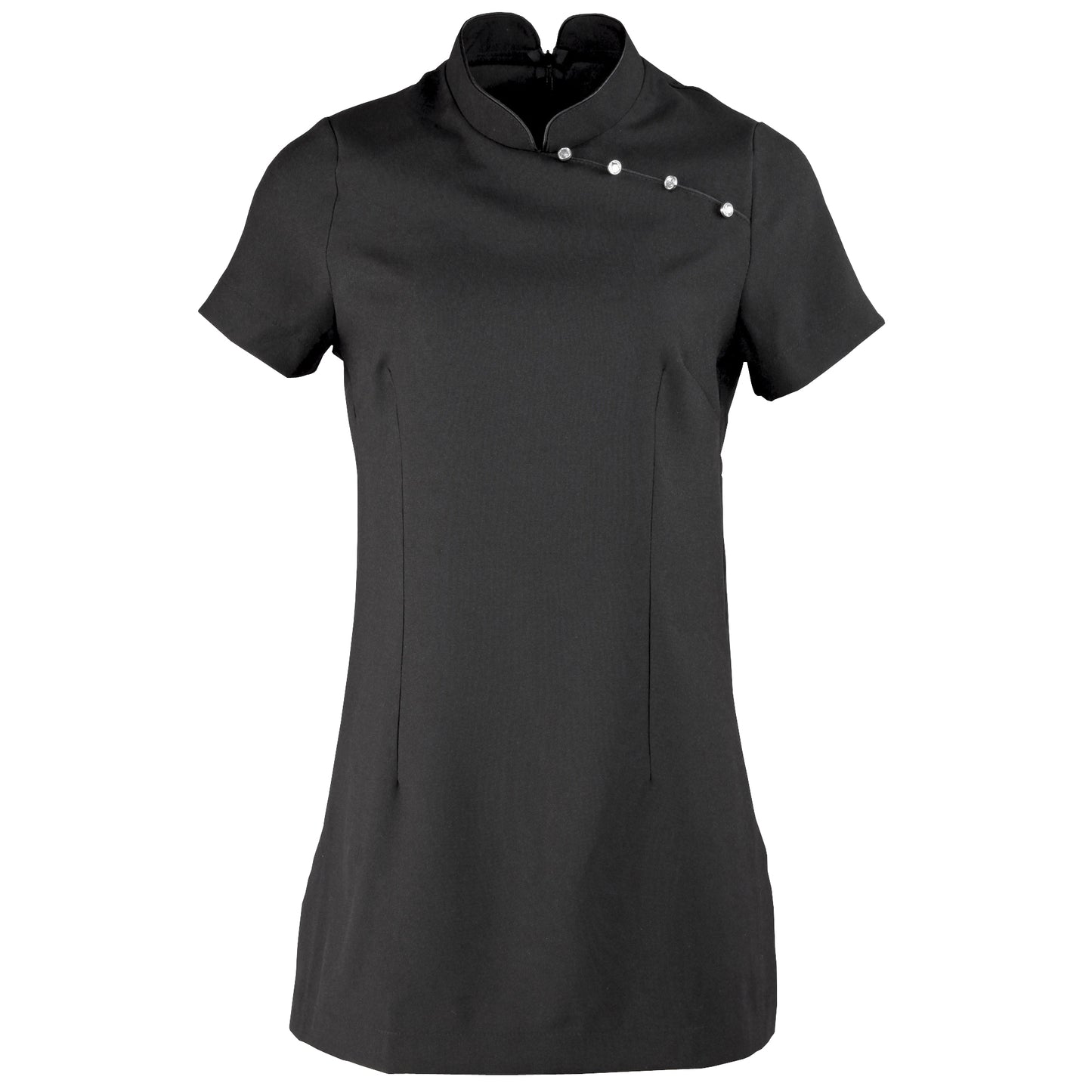 Black - Front - Premier Ladies-Womens *Mika* Tunic - Health Beauty & Spa - Workwear (Pack of 2)
