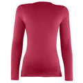 Red - Back - Rhino Womens-Ladies Sports Baselayer Long Sleeve (Pack of 2)