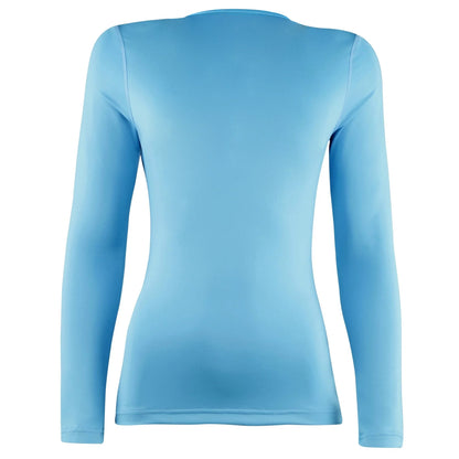 Light Blue - Back - Rhino Womens-Ladies Sports Baselayer Long Sleeve (Pack of 2)